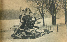 [101st Airborne Division: Destroyed Panzer IV in Ardennes]