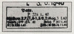 [Figure 92. Label for super armor-piercing bullet, with tungsten carbide core (Patr. S. m. K. (H), Patronen Spitzgeschoss mit Stahlkern gehärtet). (This label is white with a red triangle, black border and printing. The letters S. m. K. (H) are in color after Patr. but they are not reproduced in this photograph.)]