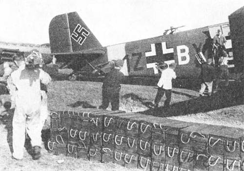 Loading a transport plane