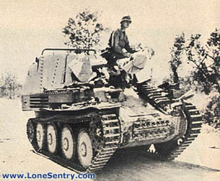 [Captured Czech PzKw 38 chassis mounting 75-mm, Marder III]